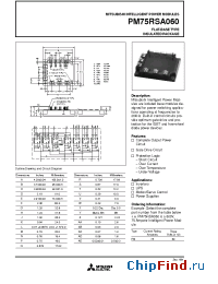 Datasheet PM75RSA060 manufacturer Mitsubishi